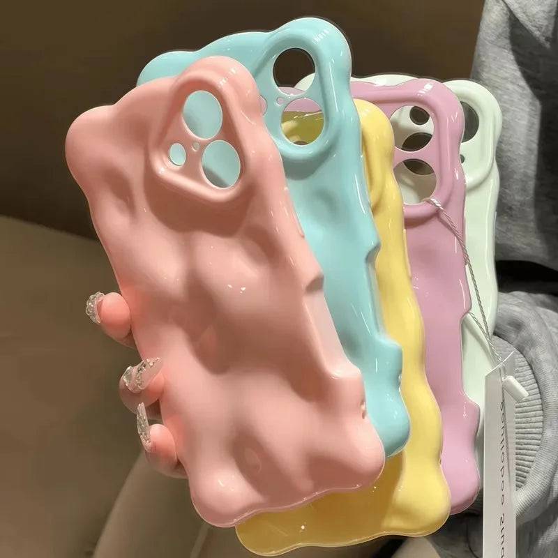 3D Bubble Texture Silicone iPhone Case – Shockproof Cover
