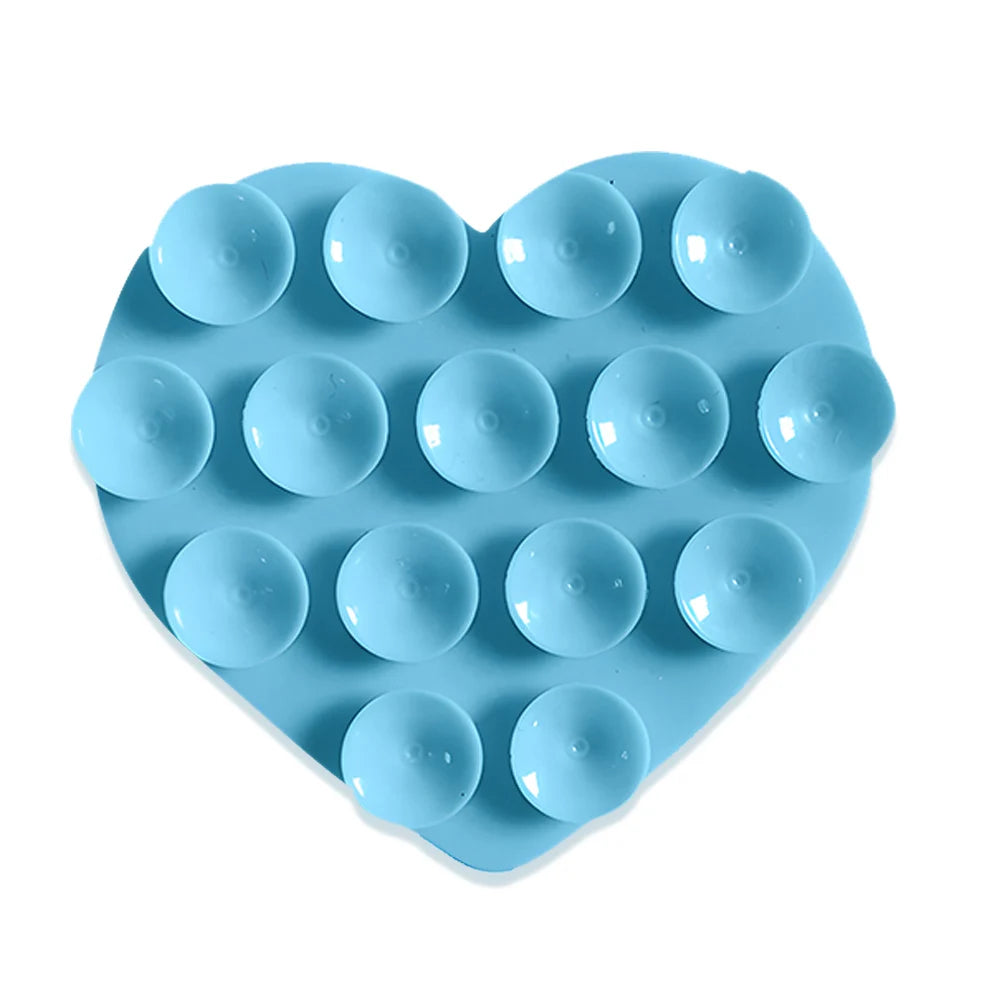 Heart-Shaped Silicone Suction Cup Phone Holder | Anti-Slip
