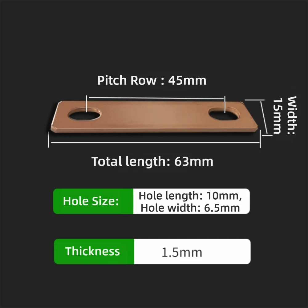 Copper Battery Busbar Connector M6 | 30Ah–300Ah Lithium