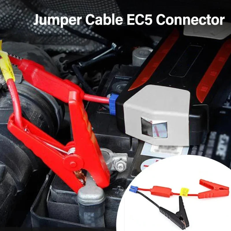 Car Jump Starter Clamp Clips – Anti-Reverse EC5 Silicone Cable