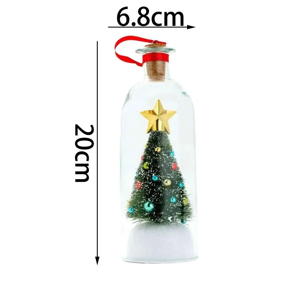 Recordable Christmas Tree Message Bottle – Snowy Scene Ornament