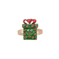 Snowflake Pearl Rhinestone Metal Napkin Rings – Christmas Décor