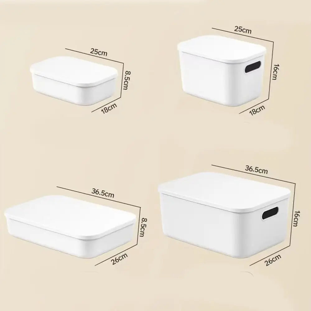 Stackable Storage Box with Lid – Plastic Home Organizer