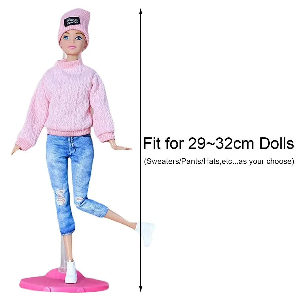 DIY Doll Clothes Set – Sweaters, Pants & Hats for 29–32cm