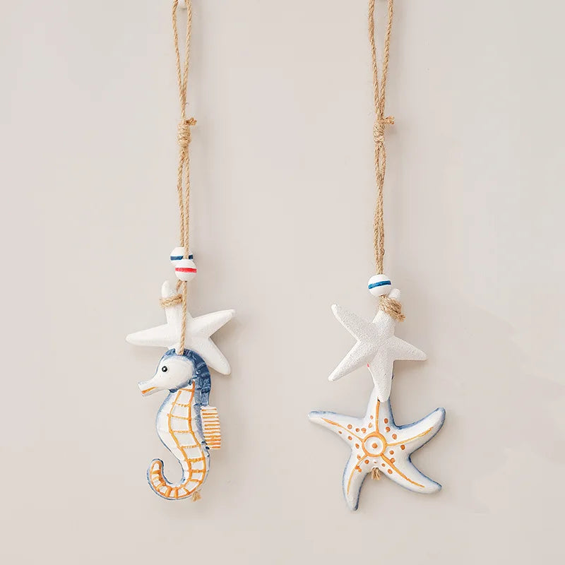 Mediterranean Starfish & Fish Hanging Curtain Wall Décor