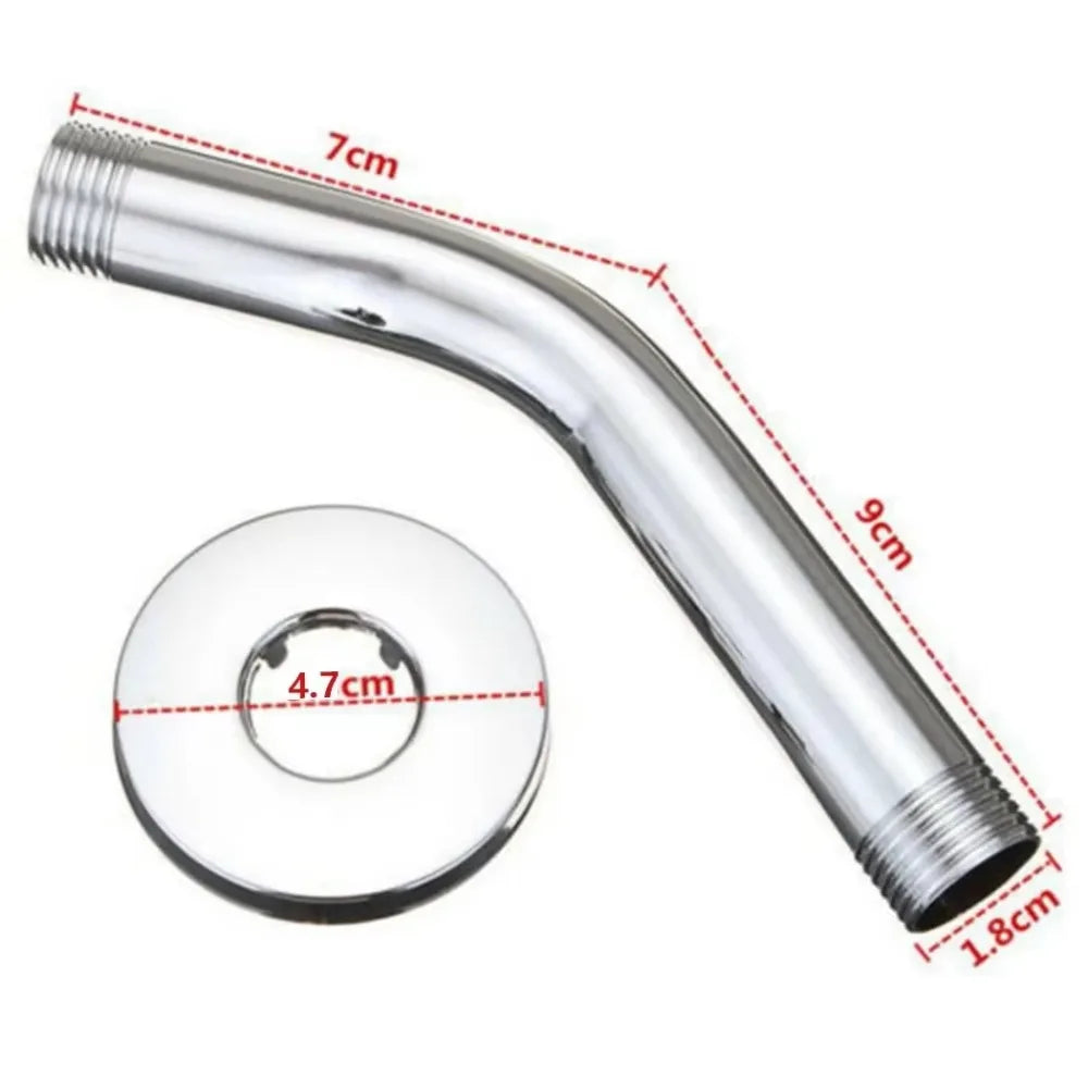 Stainless Steel Wall-Mounted Shower Arm Extension – Silver