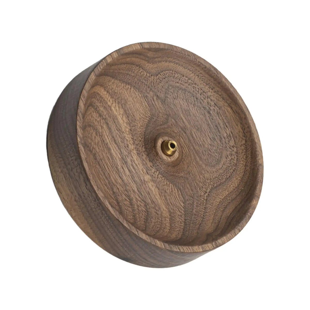 Wooden Round Incense Stick Holder – Portable Tabletop Burner