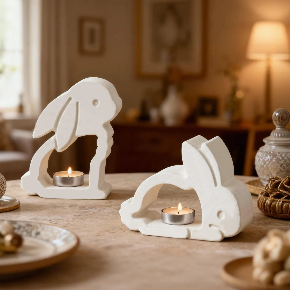 Hollow Rabbit Silicone Mold – DIY Easter Candle Holder Craft