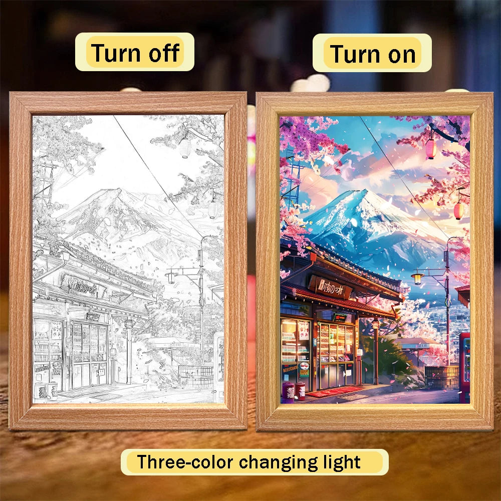 Tokyo City LED Light Painting | Wall Art Night Light Décor