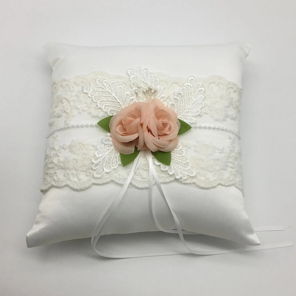 Rose Ring Bearer Pillow & Flower Girl Basket Wedding Set