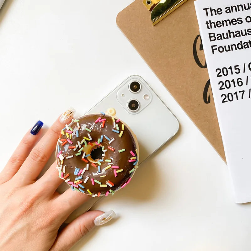 3D Donut Phone Holder – Retractable Desktop Stand