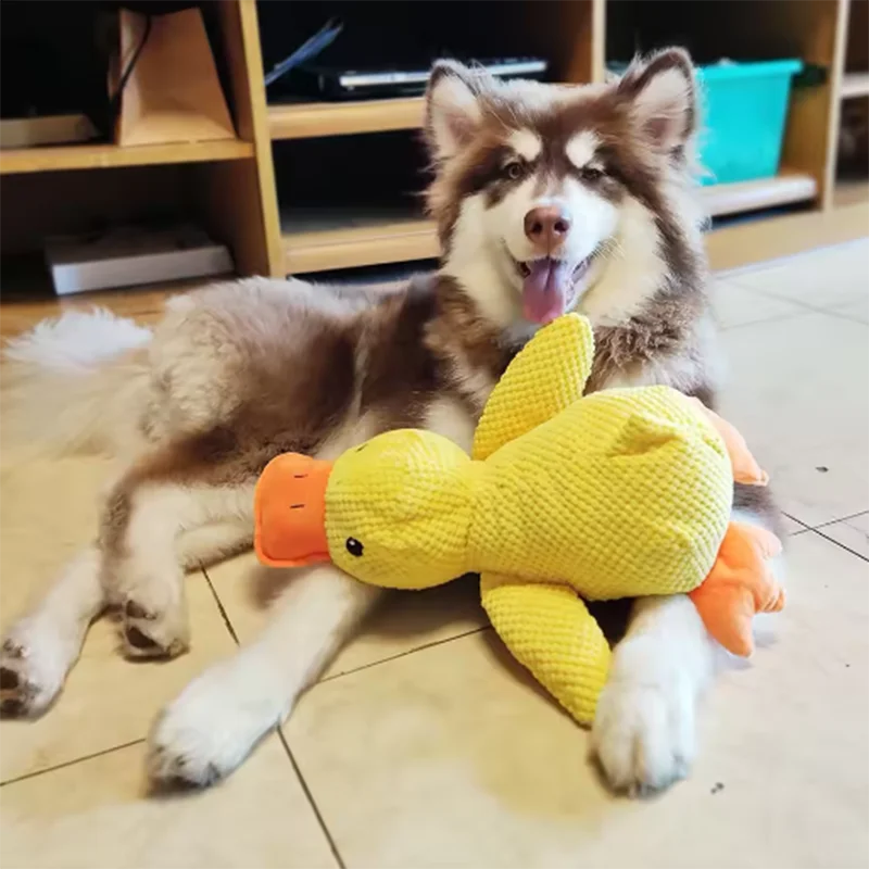 Stomping Duck Dog Toy – Bite-Resistant Squeaky Plush Pet Toy