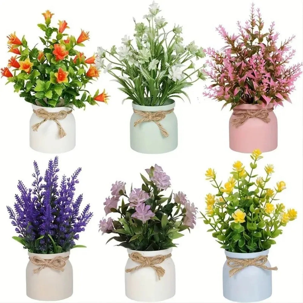 Artificial Bonsai Potted Plant – Faux Evergreen Table Décor