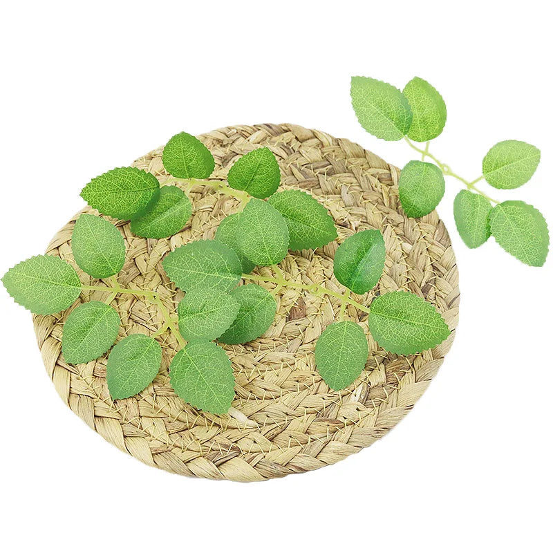 20-Pack Artificial Rose Leaves 12cm – DIY Floral & Home Decor