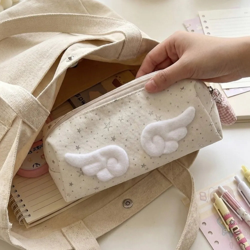 Angel Wing Star Pencil Case – Large Capacity Pouch