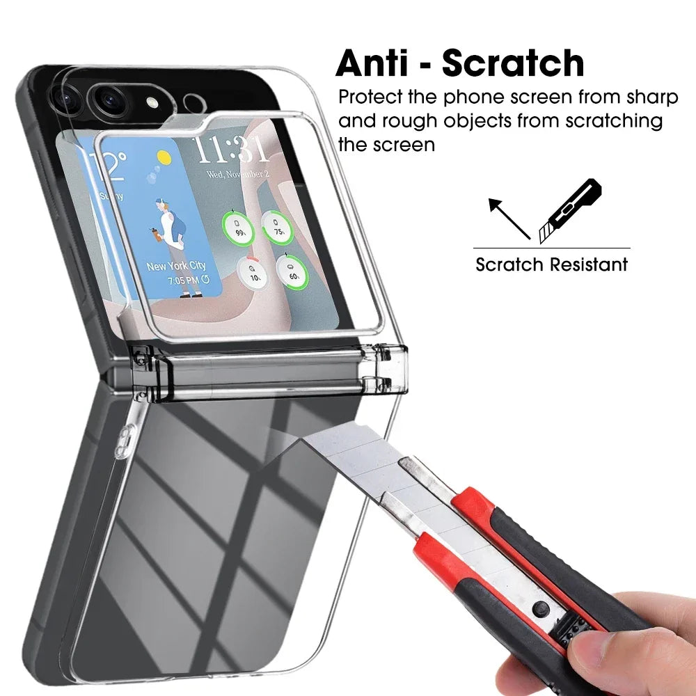 Clear PC Case Samsung Galaxy Z Flip 5 – Slim Shockproof Cover