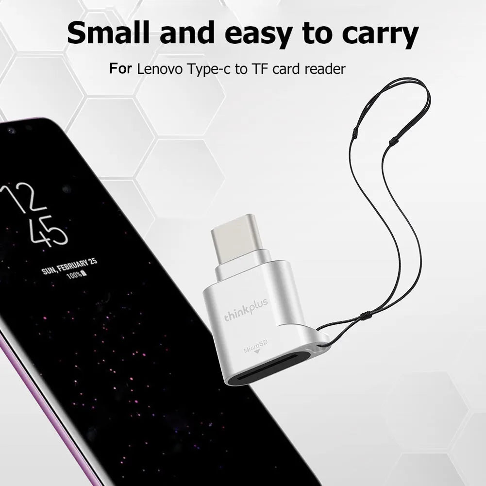 Lenovo ThinkPlus USB-C MicroSD Card Reader – 480Mbps, 512GB