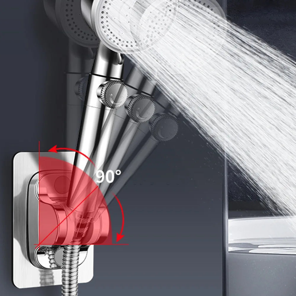 2-Pack Self-Adhesive Shower Head Holder | No-Drill Wall Mount