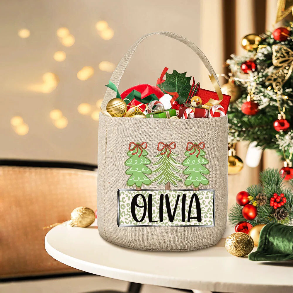 Custom Christmas Santa Sack – Linen Xmas Gift Bag for Kids
