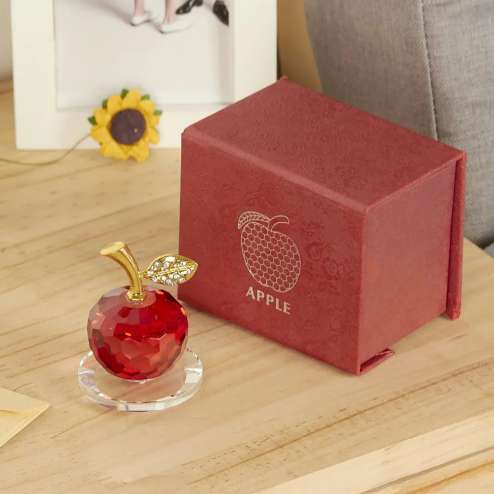 3D Crystal Apple Ornament – Home Décor & Gift Figurine