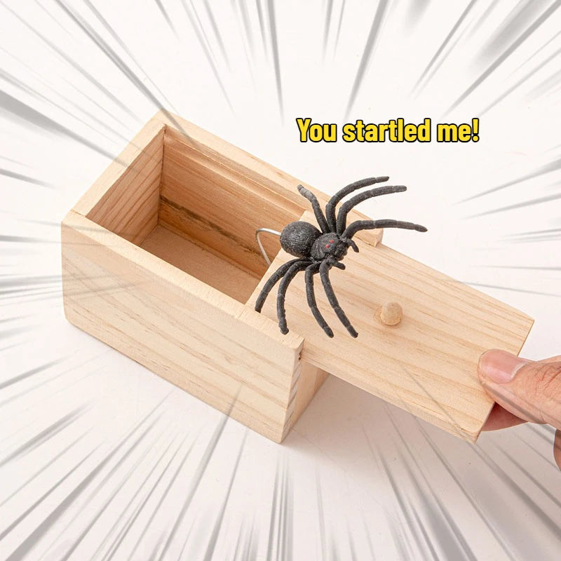 Spring-Pop Spider Prank Box – Halloween Trick Surprise Toy