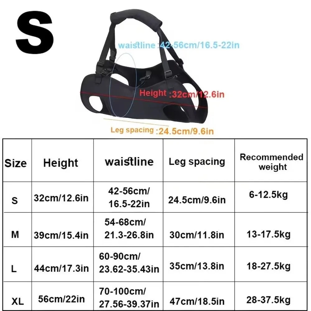 Adjustable Dog Lift Harness & Body Support Bag | S–XL