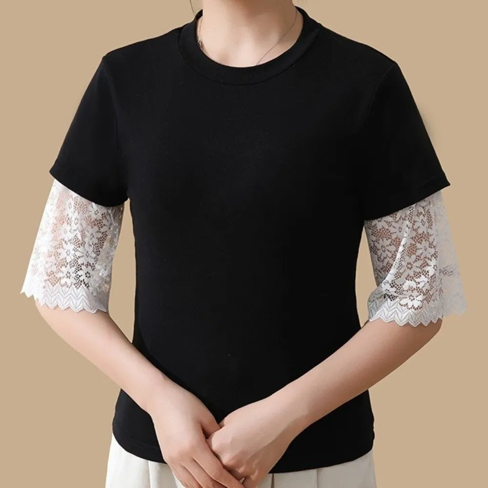 Women's Lace Arm Sleeves – Elastic Decorative Cuffs, 1 Pair