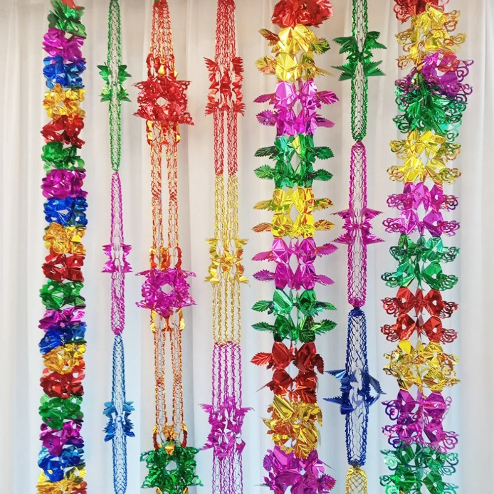 Metallic Foil Garland Ceiling Hanging Christmas Decoration