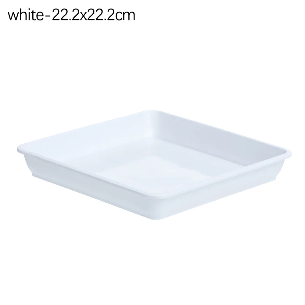 Square Plastic Plant Saucer Drip Tray – Indoor & Outdoor Use
