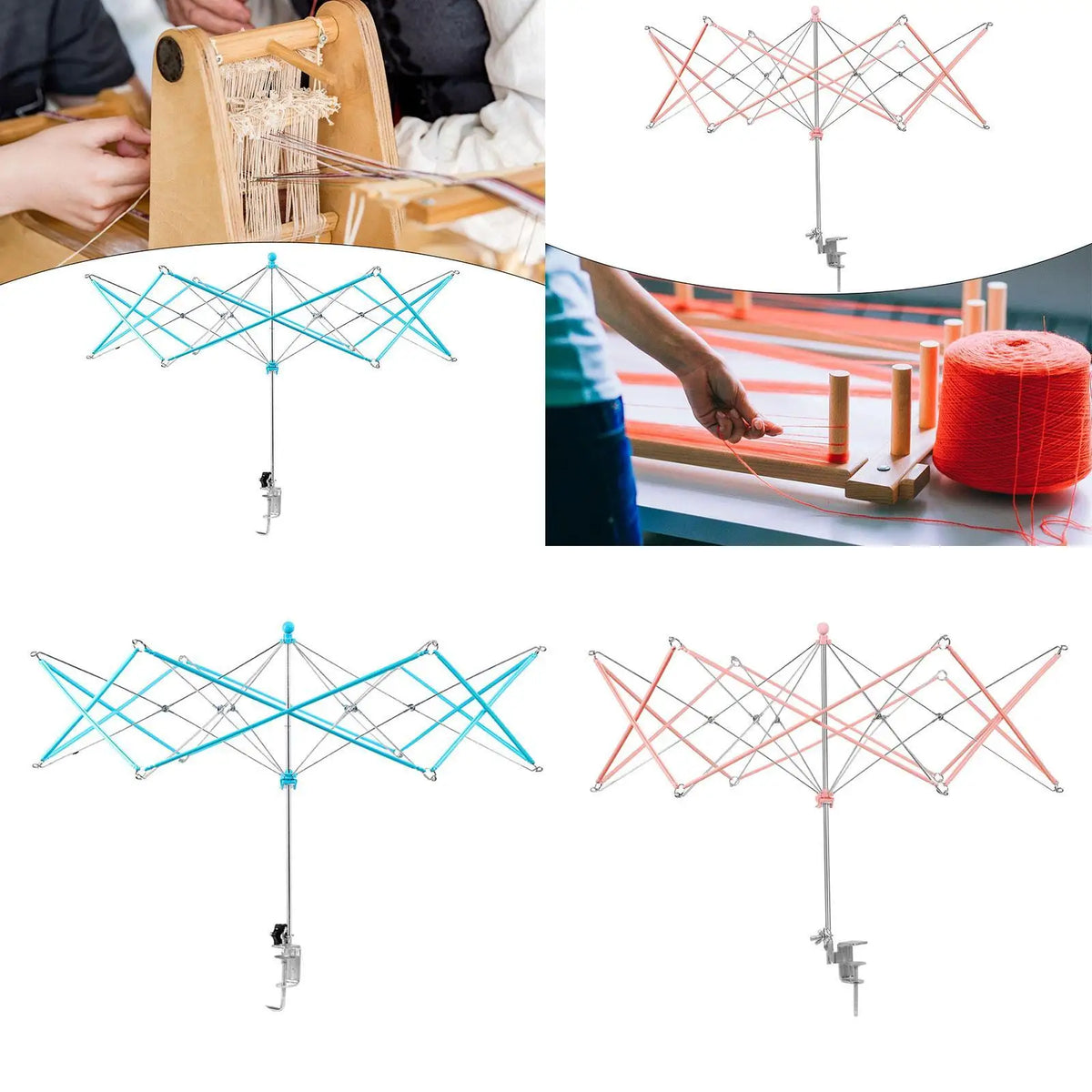 Foldable Yarn Swift Winder with Table Clamp | Knitting & Crochet