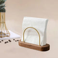 Wooden Coffee Filter Paper Holder – Walnut & Brass Rack