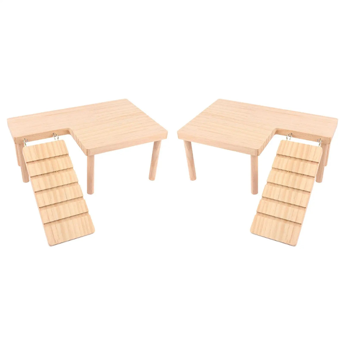 Wooden Hamster Climbing Platform with Ladder | Small Pet Toy