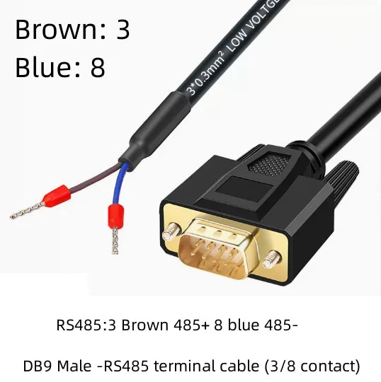 RS485 to DB9 Male 9-Pin Serial Signal Cable Adapter