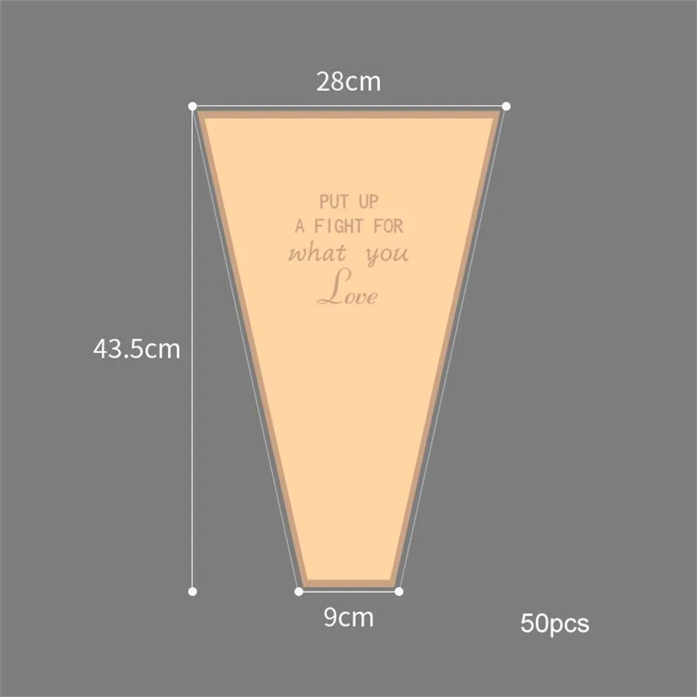 50-Pack Waterproof Rose Flower Wrapping Bags – Rose Gold
