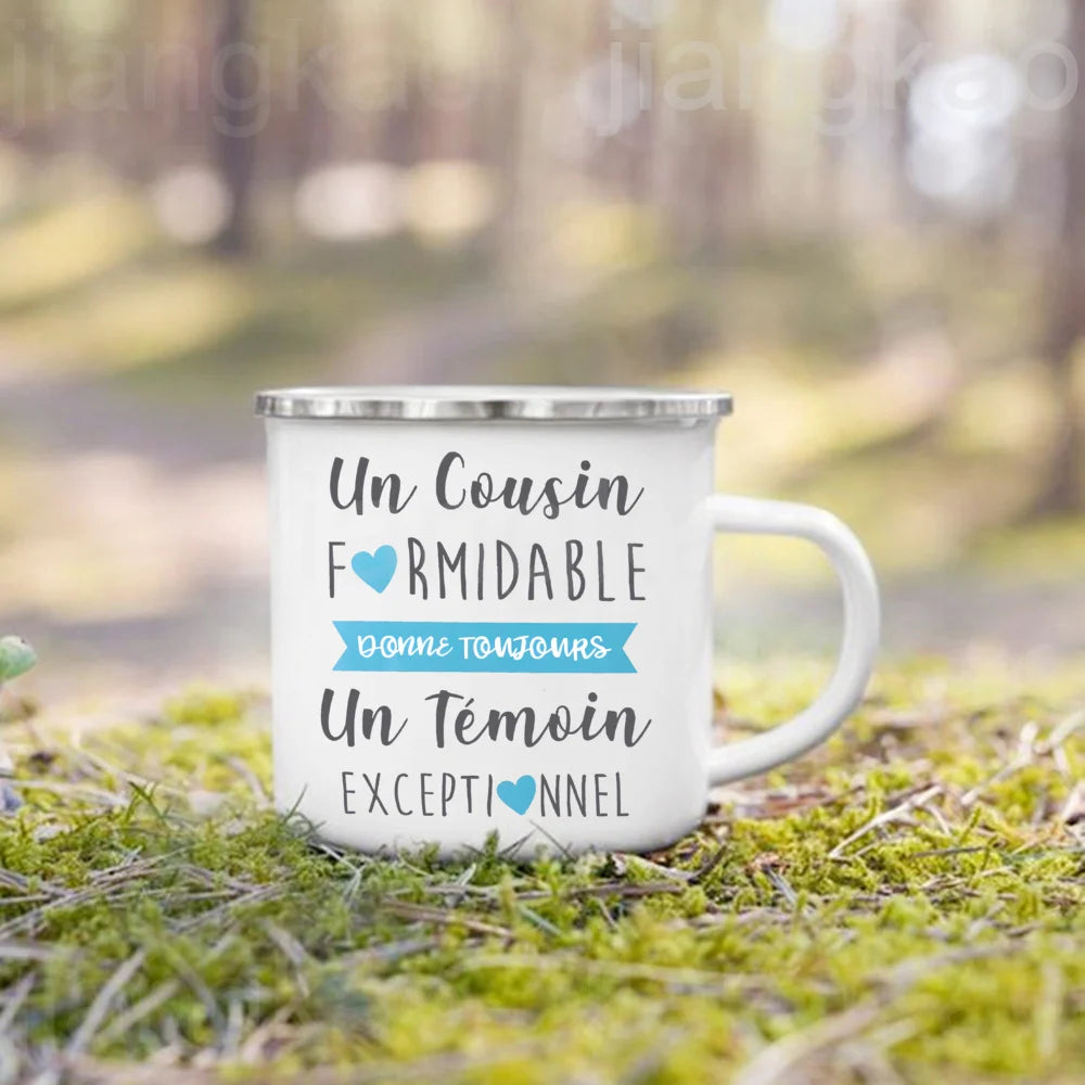 Wedding Witness Gift Enamel Mug – Friend, Sister & Family