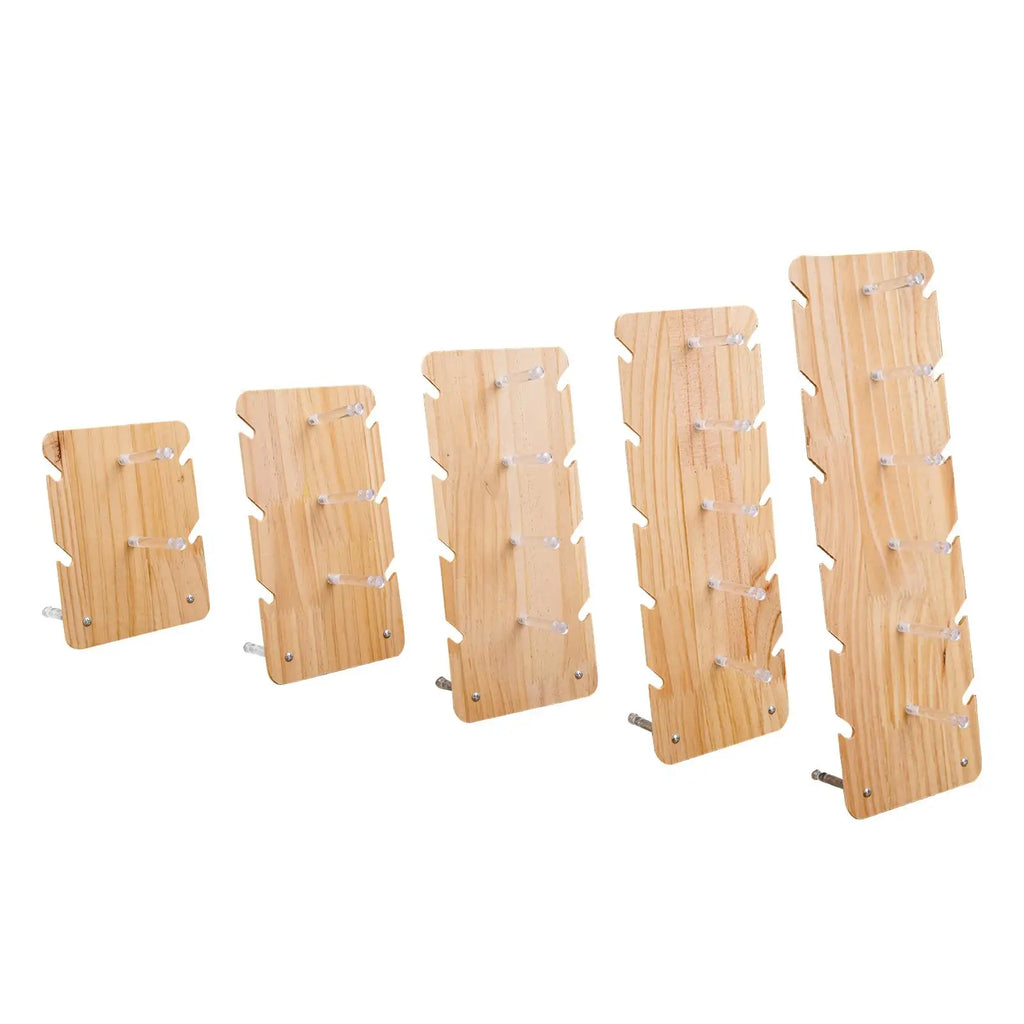 Kesoto Multi-Row Wooden Acrylic Glasses Display Stand