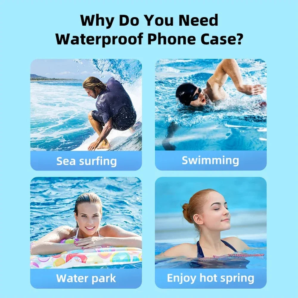 Waterproof Phone Pouch – Universal Clear Underwater Case