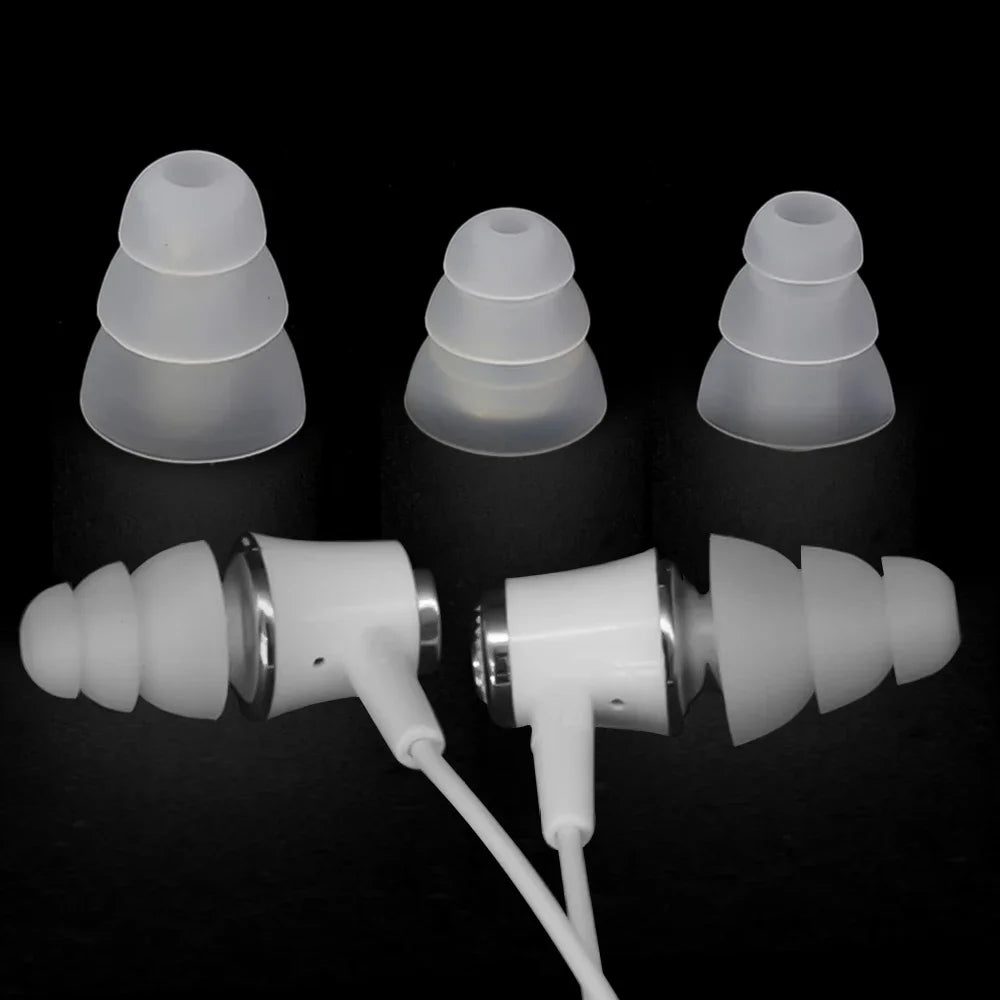 Three-Layer Silicone Eartips S/M/L – Replacement Earbuds Cap