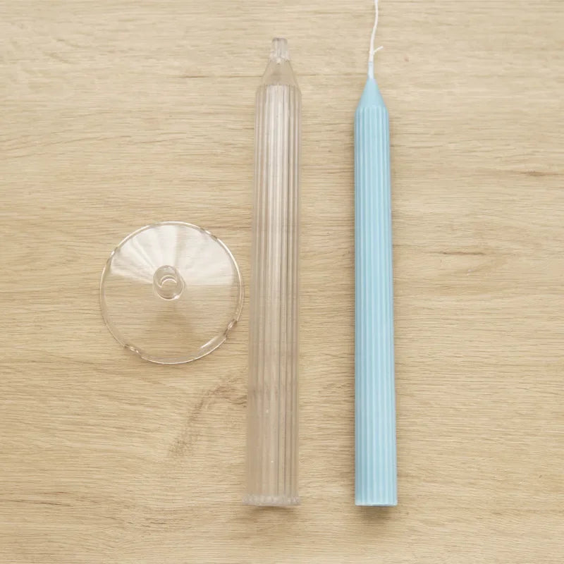 Striped Cylinder Candle Mold – DIY Acrylic Candle Making Kit