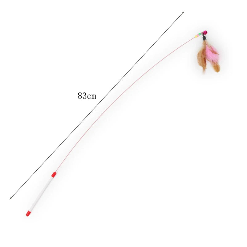 Cat Teaser Wand Set – Feather & Bell Interactive Cat Toy