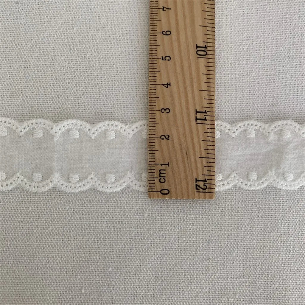5-Yard Cotton Embroidered Lace Trim for Sewing & DIY Crafts