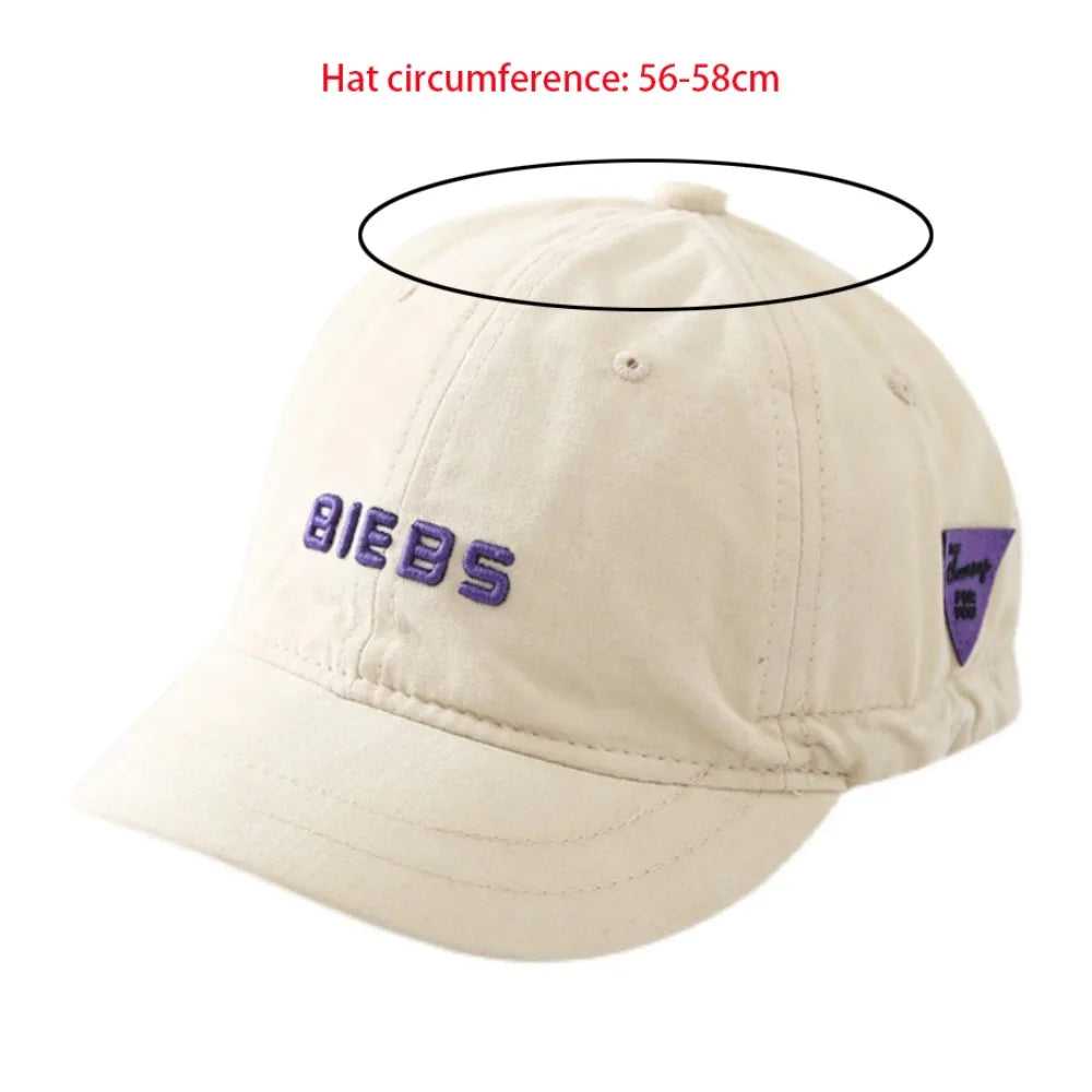 Unisex Short Brim Baseball Cap – UV Protection Adjustable Hat
