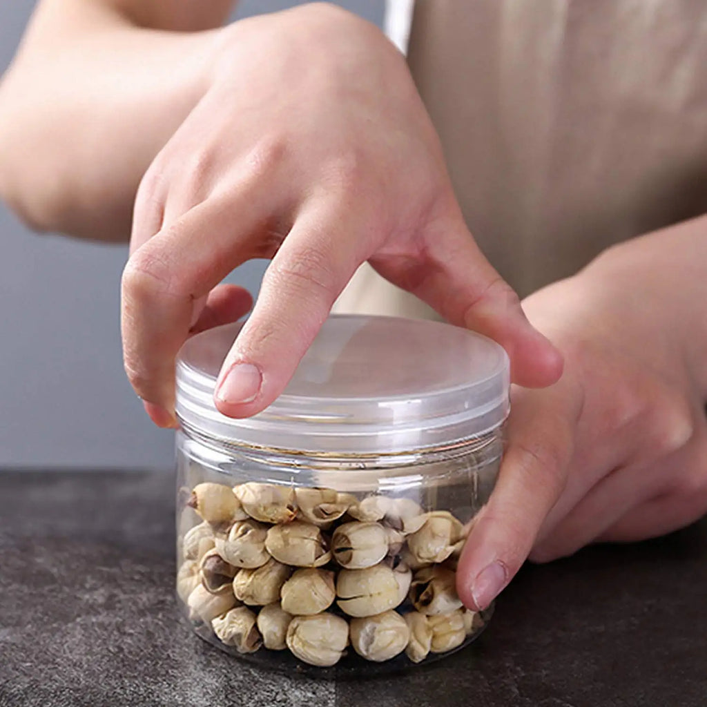 Clear PET Airtight Storage Jar with Lid | Food-Grade BPA-Free