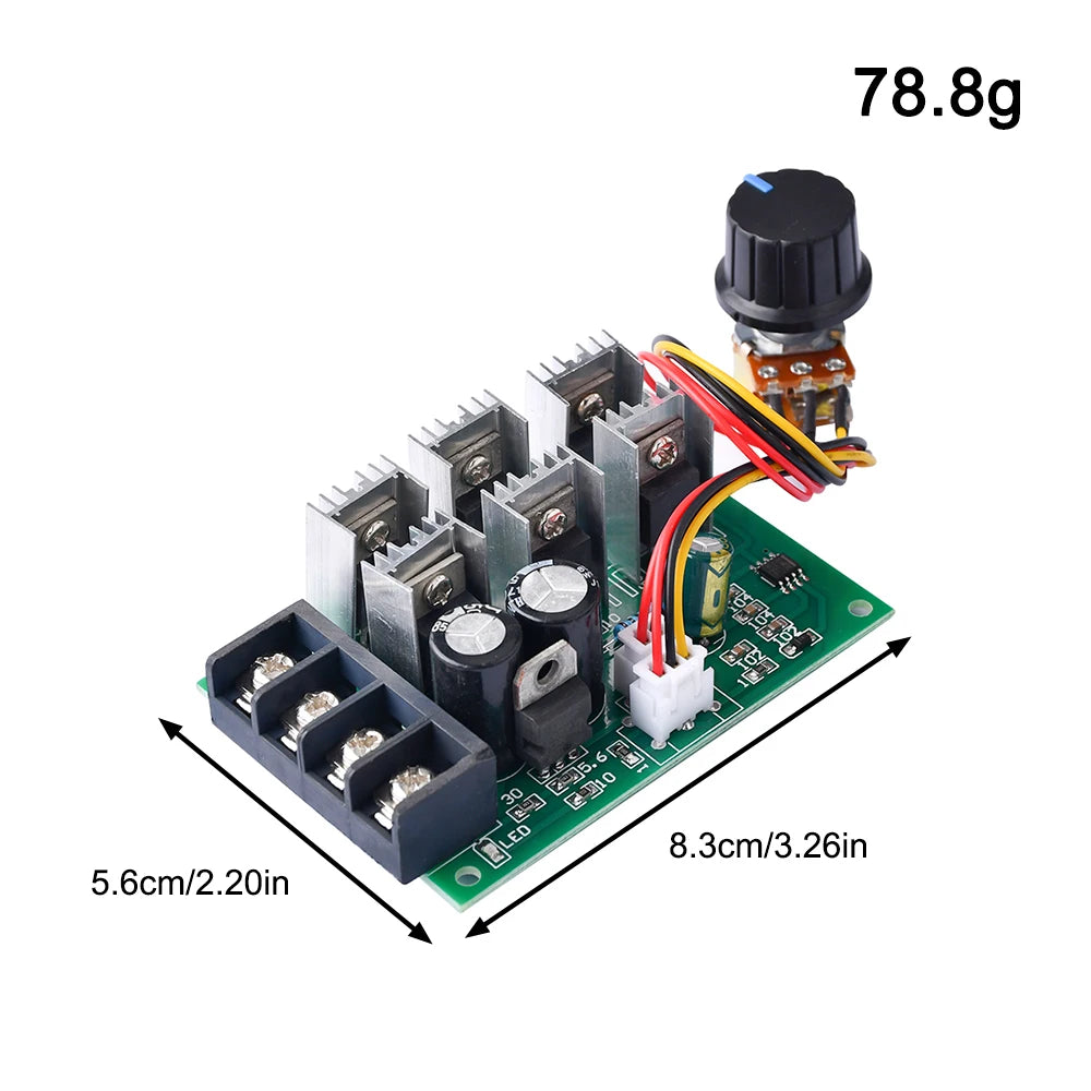 DC 9-55V 40A PWM Motor Speed Controller – 2000W Module