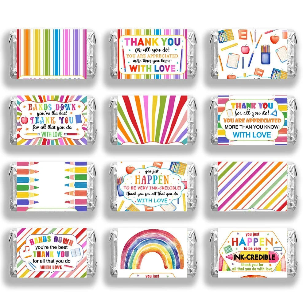 Mini Candy Bar Wrapper Stickers – Baby Shower Party Decor