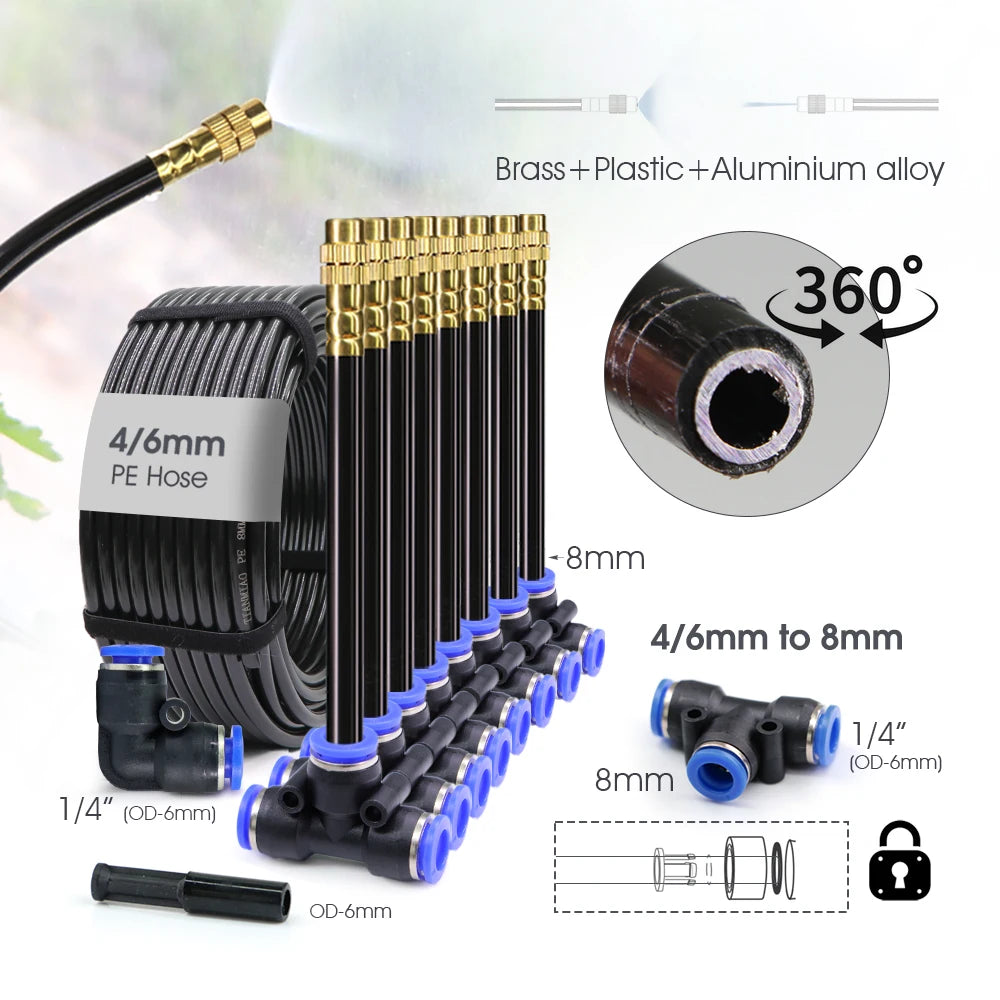 Dual Zone LCD Garden Watering Timer & Spray Irrigation Set