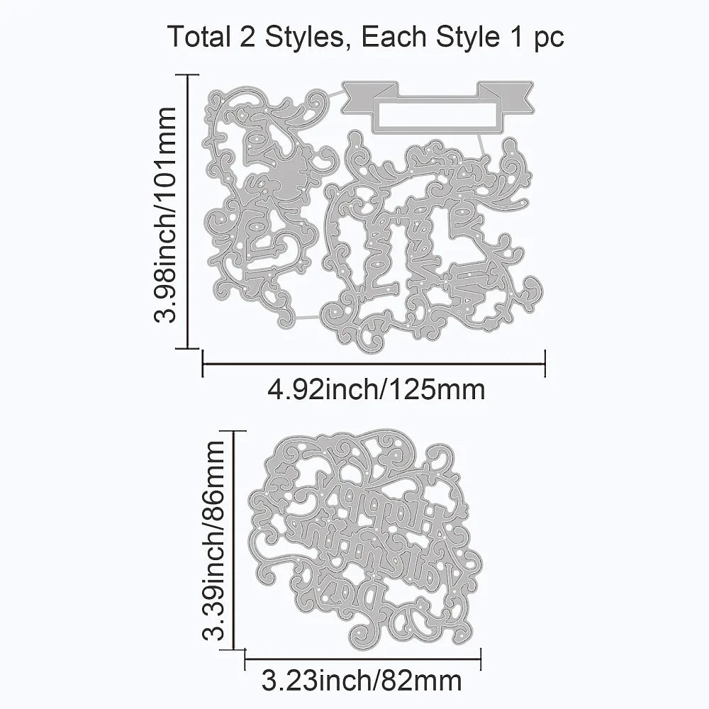 Valentine's Day Carbon Steel Cutting Dies – 2-Piece Heart Set