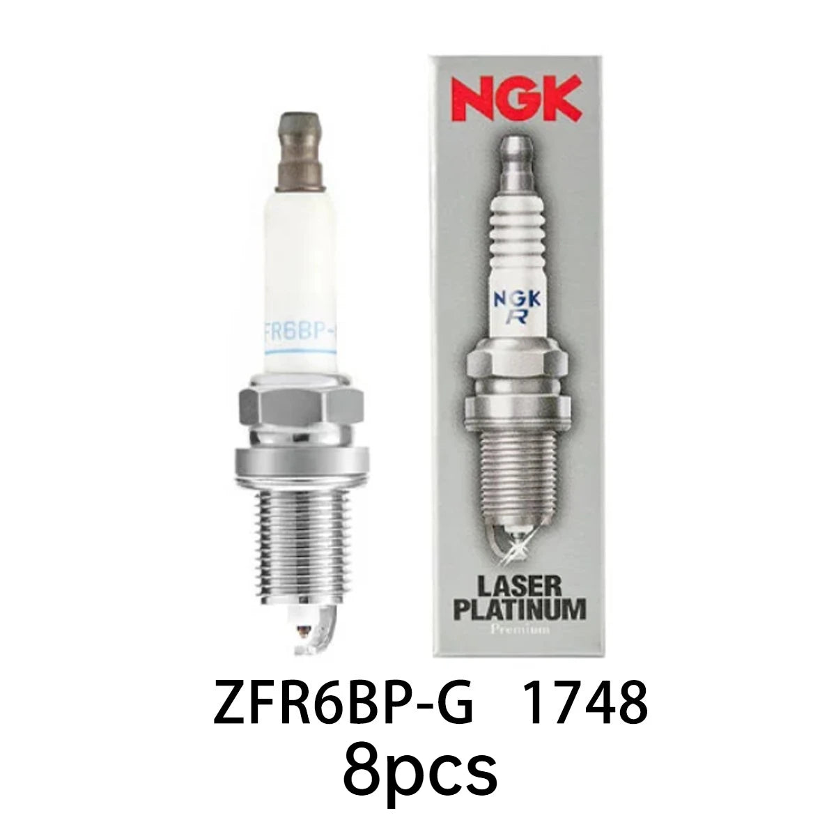 NGK ZFR6BP-G 1748 Platinum Spark Plug Set for GM Engines