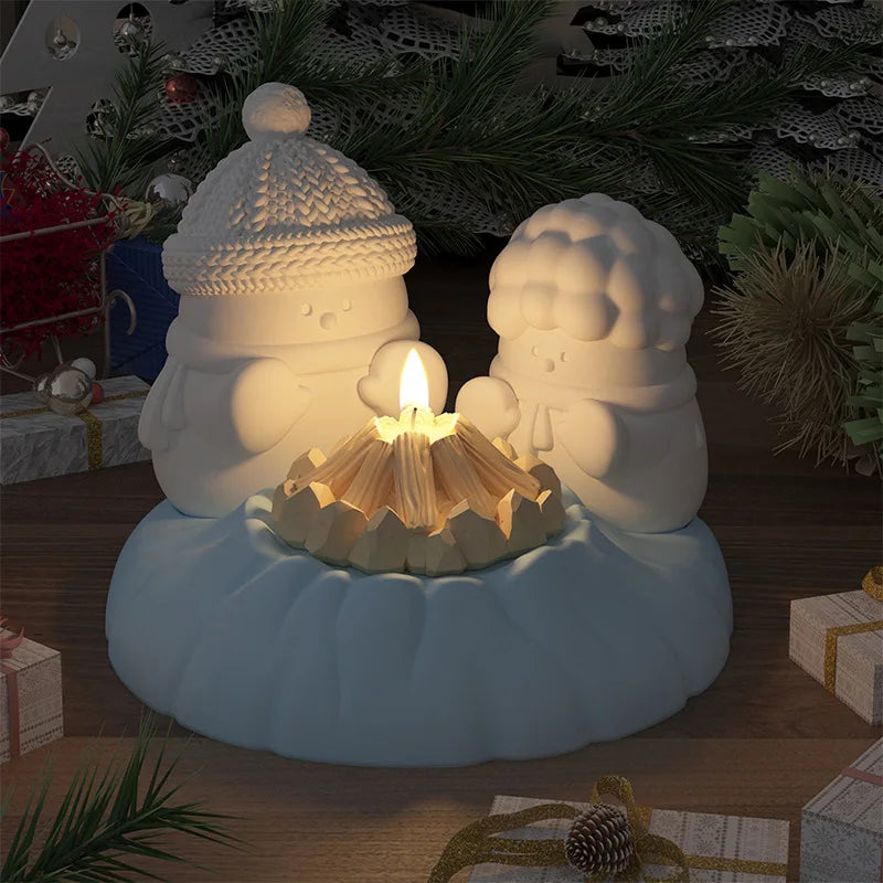 3D Melting Snowman Silicone Mold – Candle, Resin & Cake