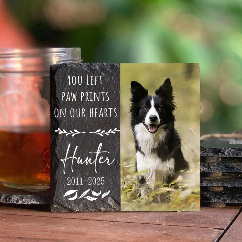 Personalized Pet Memorial Garden Stone with Custom Photo